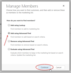 Add List Members to Dynamics CRM